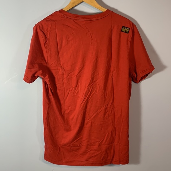 G STAR RAW red tshirt size large originals D 301 four barrel short sleeves - Picture 4 of 8